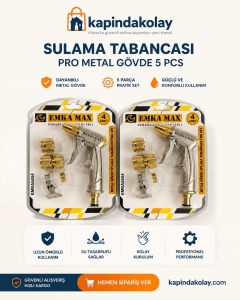 Sulama Tabancası Pro Metal Gövde 5 Parça Set